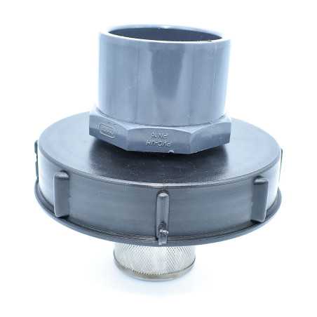 Lid 15cm for 1000L tank with 75/90 PVC inlet and 2 inch filter