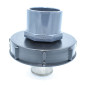 Tapa de 15cm para tanque de 1000L con entrada de PVC 75/90 y filtro de 2 pulgadas