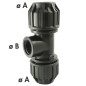90° PE Compression Tee with BSP Female Bypass | PN16