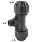 90° PE Compression Tee with BSP Male Bypass | PN16
