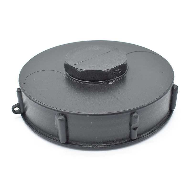 15cm lid for 1000L tank with central opening, black colour
