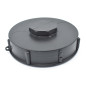 Tapa de 15cm para tanque 1000L con abertura central, color negro