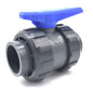 PVC valve with double-sphere female connecting double connecting to stick abrisa