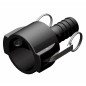 2'' female camlock connection - straight fluted polypropylene male