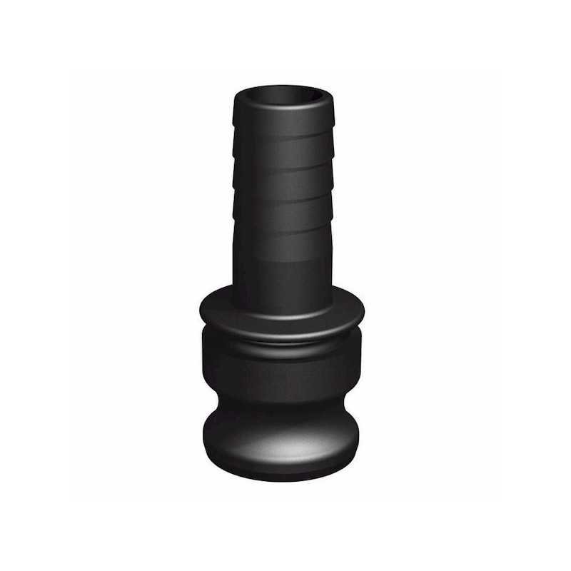 Raccord camlock male - embout male cannelé droit en polypropylène