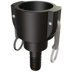 Raccord Camlock femelle 2'' - male cannelé droit 1/2'' 13mm avec écrou tournant