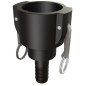 2'' female Camlock Connection - straight fluted male with polypropylene rotating nut
