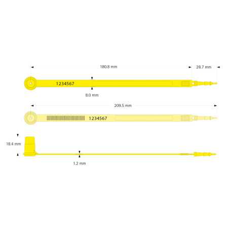 Fixed-length security seal with a double-locking locking mechanism
