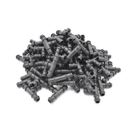 Lot de 10 Tés cannelés 16x16 pour micro irrigation