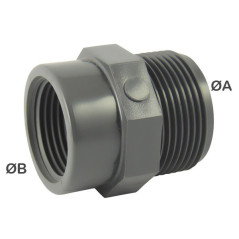 Male-Female PVC-U Screw-in Reduction PN16: Compact MF Adapter