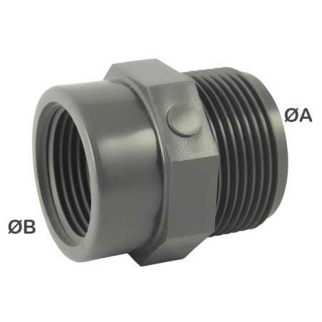 Männlich-weiblicher PVC-U-Schraubenreduktion PN16: Kompakter MF-Adapter