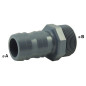 Male PVC-U screw-in barbed socket PN16 : Hose holder connection