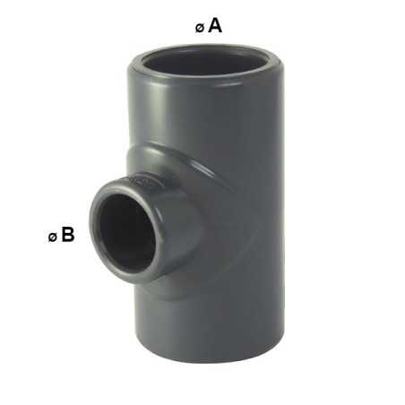 Té réduit 90° F / F / F en PVC à coller
