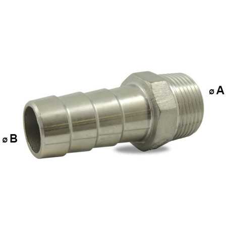 Male fluted sleeve in stainless steel 316