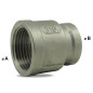 Female/female reduced sleeve in stainless steel 316