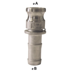Camlock Male - Geformte Auflage aus Edelstahl - Typ E