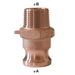 Camlock Male - Gewinderohr aus Messing - Typ F