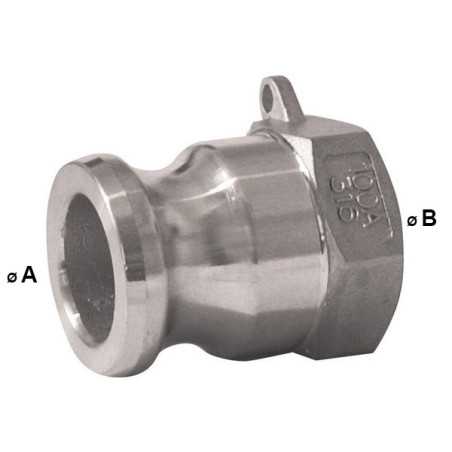 Camlock male - stainless steel female fillet - Type A