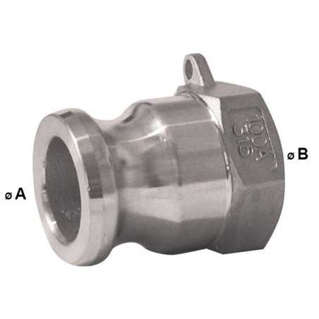 Camlock male - aluminum threaded female - Type A
