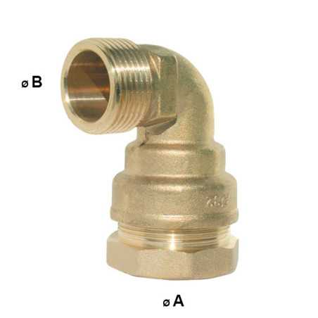 Messing Male Elbow Serie 7000 PN16 | PE-Verdichtung