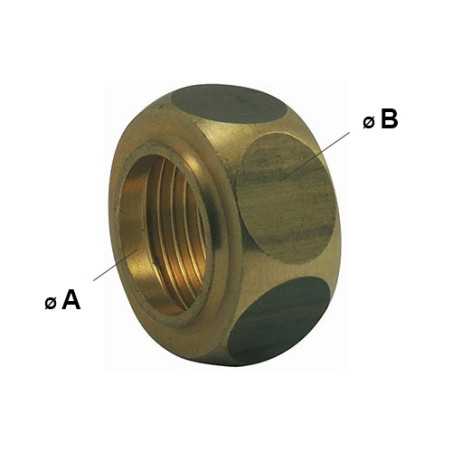 Ecrou pour collet battu sans joint fibre