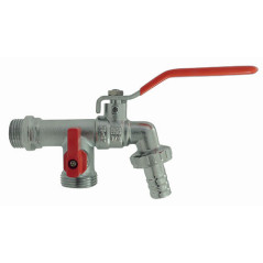 Robinet de jardin double pour programmateur d'arrosage