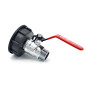Raccord S60x6 avec robinet en laiton à boisseau sphérique sortie filetée 3/4'' BSP 20x27