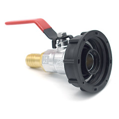 Raccord S60x6 avec robinet en laiton à boisseau sphérique sortie filtée 3/4'' BSP 20x27