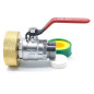 Brass S60x6 connection with spherical spherical shredded outlet male 1'' BSP 26x34