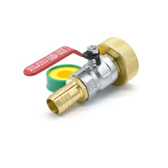 Raccord S60x6 avec robinet en laiton à boisseau sphérique sortie filtée 3/4'' BSP 20x27