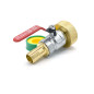 S60x6 Stecker aus Messing mit Stauch-Strick-Messing-Wasserhahn 25mm