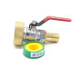 S60x6 Stecker aus Messing mit Stauch-Strick-Messing-Wasserhahn 25mm