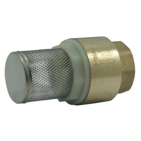 Clapet corps laiton avec crépine inox 304