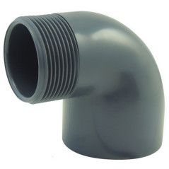 Coude 90° mixte à visser et à coller femelle/male en PVC