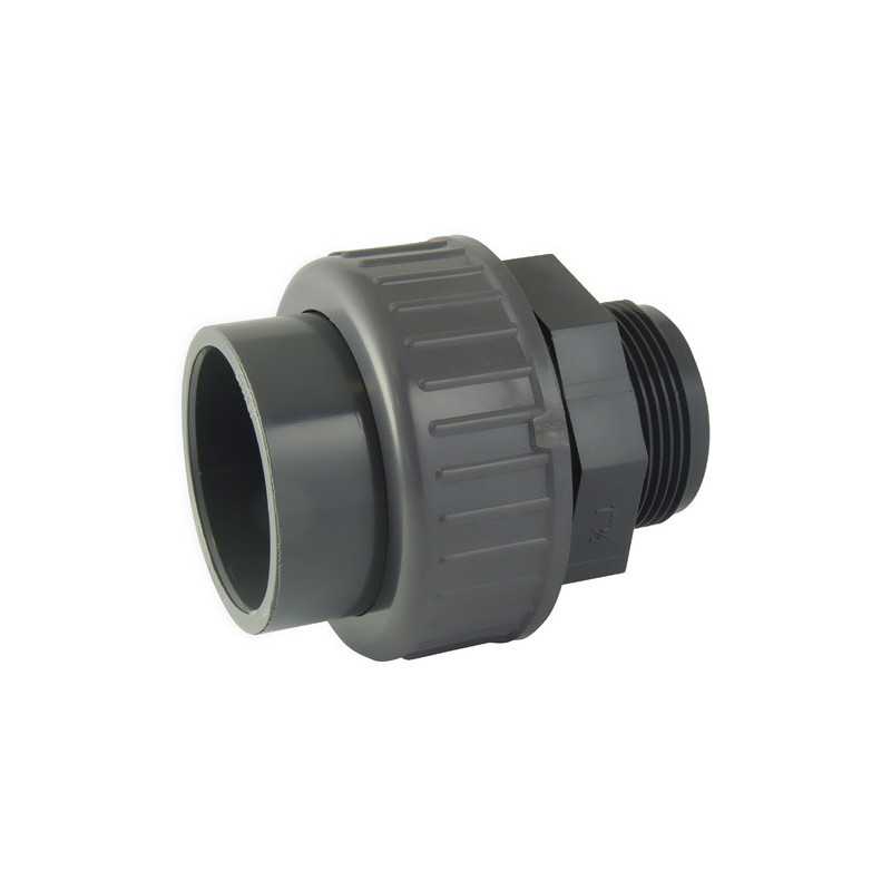 Union Conexión de PVC hembra/macho de 3 piezas