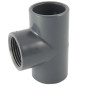 Té 90° Femelle / Femelle / Femelle avec dérivation centrale taraudée en PVC