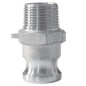 Male camlock connection - aluminum male threaded tip - Type F