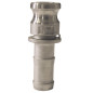 Male camlock connection - aluminum fluted tip - Type E