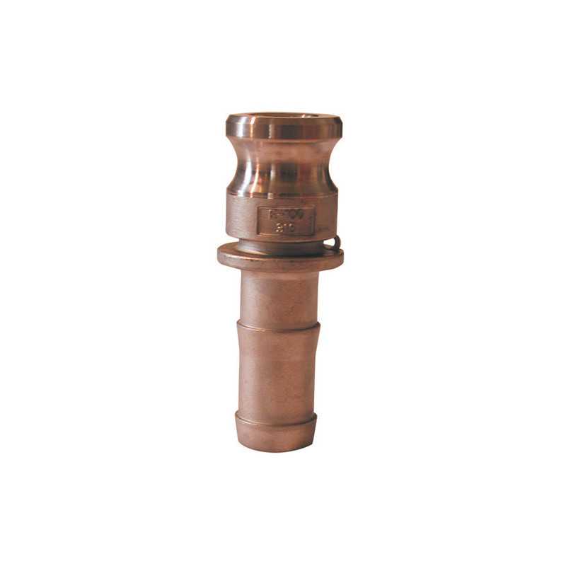 Male camlock connection - brass fluted tip - Type E