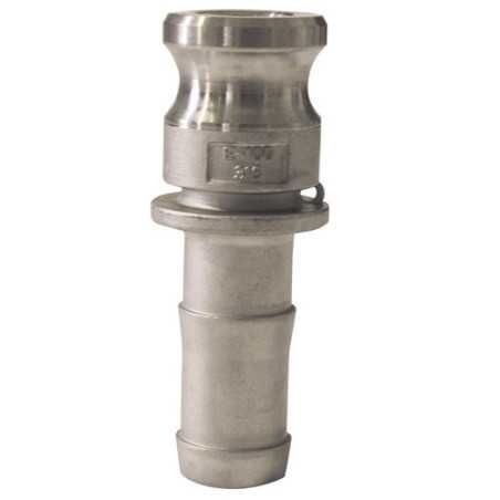 Raccord camlock male - embout cannelé en inox - Type E