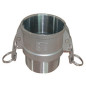 Conexión Camlock hembra - punta roscada macho de acero inoxidable - Tipo B