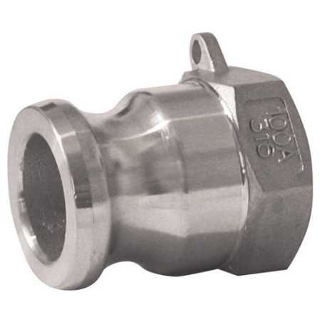 Male Camlock coupling - female threaded stainless steel - Type A