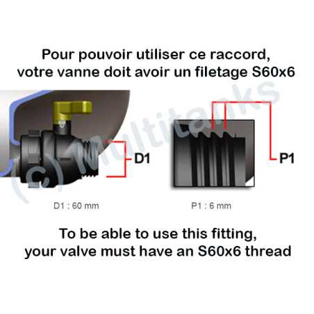 Female fitting S60x6 brass - brass faucet output 1''1/4 fluted 25mm