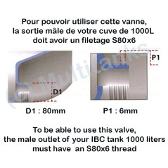 Ball valve type A 2 inches with floating nut 75mm