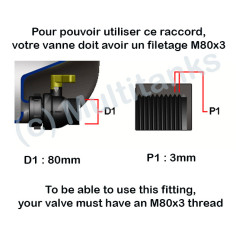 M80x3 - 2-Zoll-Camlock-Male