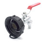 Grifo de latón cromado Salida de 3/4'' y 90 grados - 15 mm estriado
