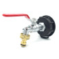 Tank Watering Kit 1000L S60x6 | Chrome-plated brass faucet & quick coupling