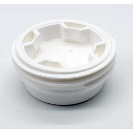 Bouchon mâle blanc pour fût 200 litres avec filetage S70x6
