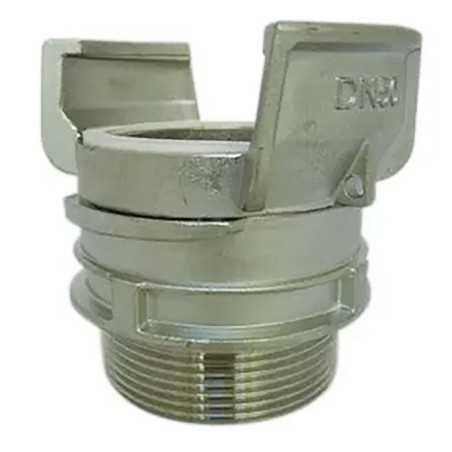 Demi raccord symétrique Guillemin, pompier, à verrou à douille filetée mâle en inox