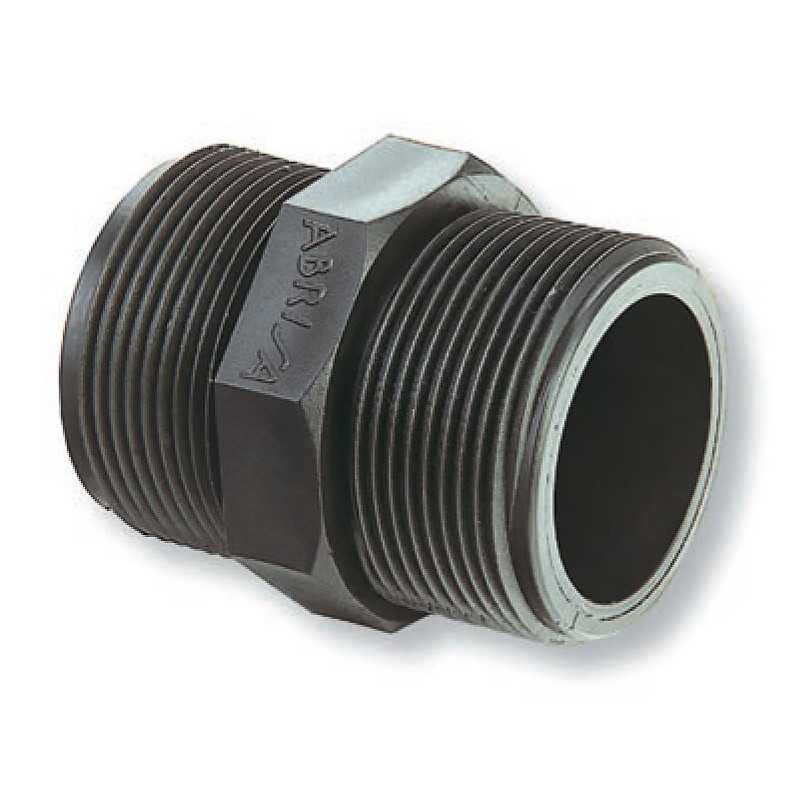 Male sleeve threaded in PEHD